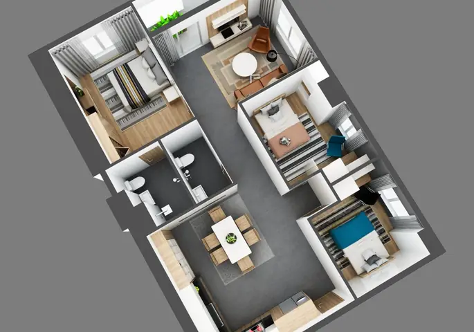 Căn 2 Phòng Ngủ Homyland 3 Không Nội Thất Căn 2 Phòng Ngủ Homyland 3 Không Nội Thất