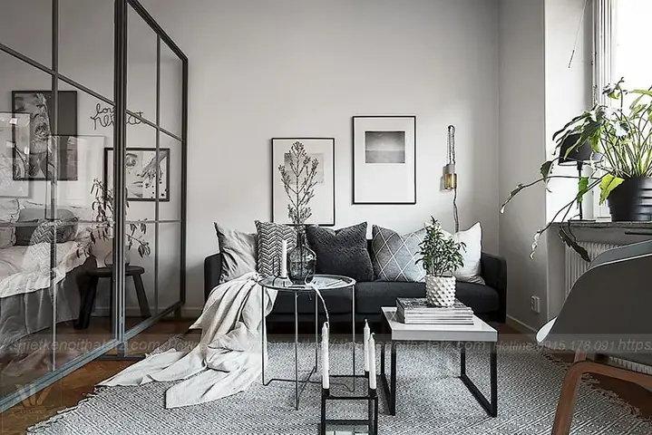 Thiết Kế Không Gian Và Nội Thất Phòng Khách Chung Cư 37m2