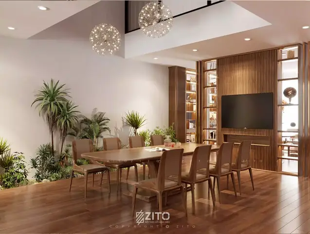 Thiết Kế Nội Thất Căn Hộ Dulex Gỗ Óc Chó Phòng Ăn