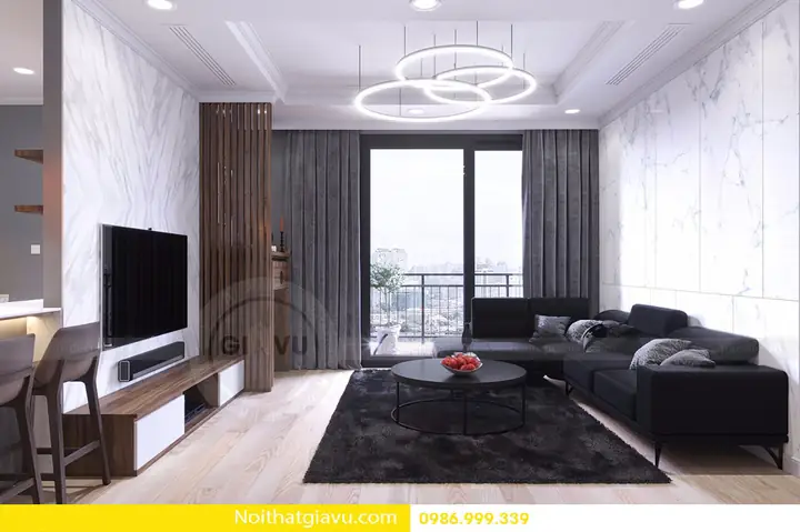 Thiết Kế Nội Thất Căn Hộ D’capitale 2 Phòng Ngủ Sang Trọng