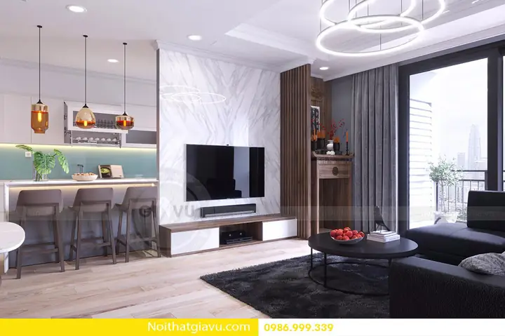 Thiết Kế Nội Thất Căn Hộ D’capitale 2 Phòng Ngủ Sang Trọng Thiết Kế Nội Thất Căn Hộ D’capitale 2 Phòng Ngủ Sang Trọng