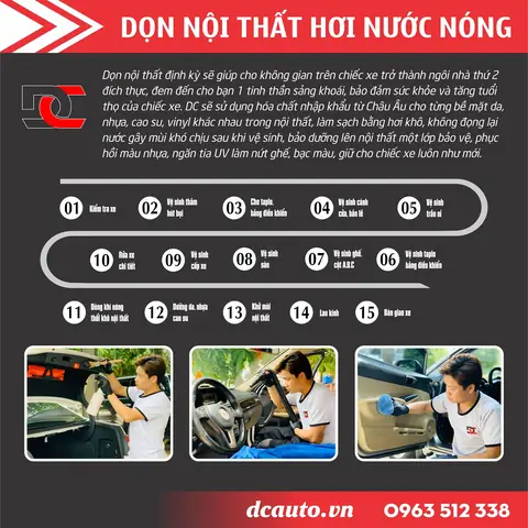 Quy Trình Dọn Nội Thất Xe Ô Tô Của Dc Auto Có 15 Bước, Bao Gồm: Quy Trình Dọn Nội Thất Xe Ô Tô Của Dc Auto Có 15 Bước, Bao Gồm:
