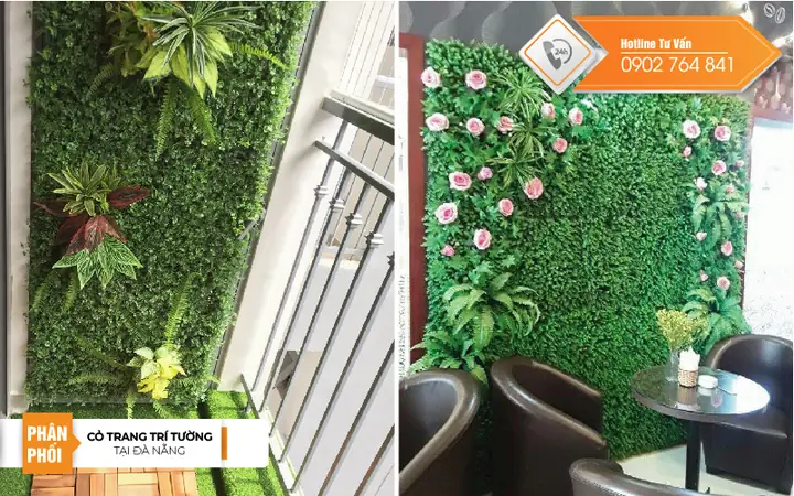 Thiết Kế Tường Cây Giả, Cỏ Hoa Nhựa Trang Trí Tại Đà Nẵng.