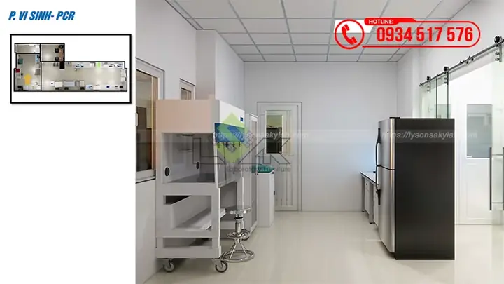 Hình Thiết Kế Nội Thất Phòng Xét Nghiệm Bệnh Viện Đa Khoa Thái Hòa – Ninh Thuận