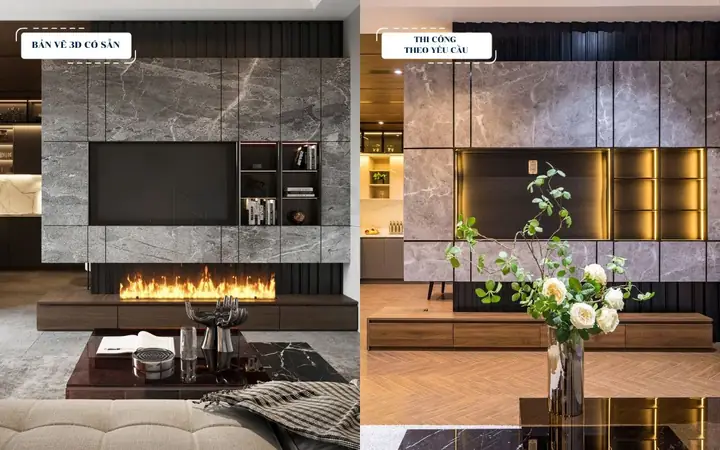 Thi Công Nội Thất Theo Bản Vẽ Thiết Kế Đã Có Sẵn