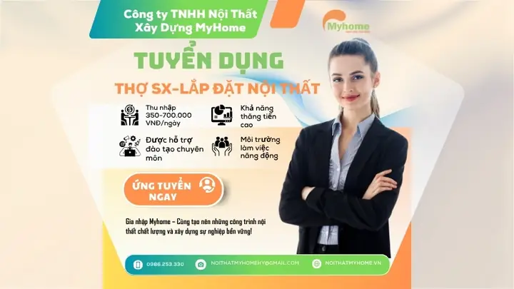 Tuyển Dụng Thợ Sản Xuất Lắp Đặt Nội Thất Tuyển Dụng Thợ Sản Xuất Lắp Đặt Nội Thất