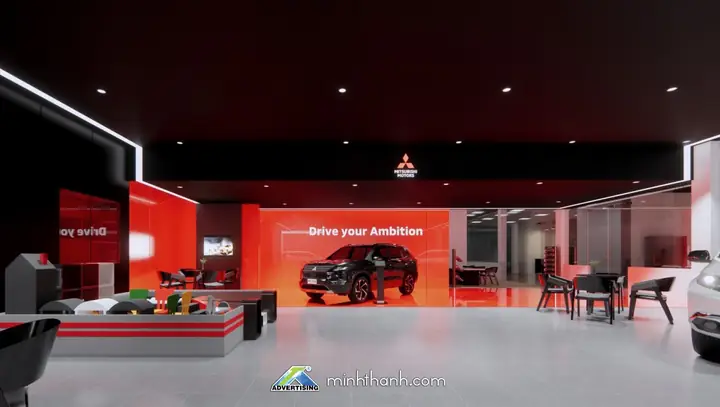 Thiết Kế Showroom Mitsubishi 1s – View 360 Độ Nội Thất Thiết Kế Showroom Mitsubishi 1s – View 360 Độ Nội Thất