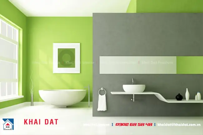 Phòng Tắm Với Các Gam Màu Điển Hình