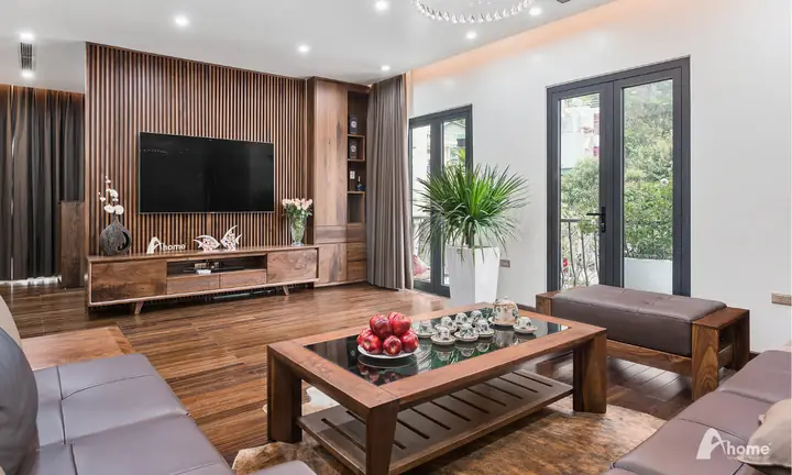 Thi Công Biệt Thự Gỗ Óc Chó Vinhomes Quảng Ninh