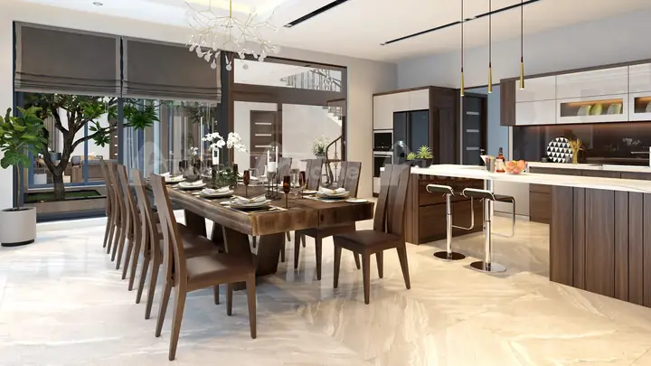 Mẫu Thiết Kế Nội Thất Hiện Đại Cao Cấp Gỗ Óc Chó
