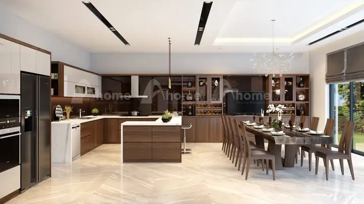 Mẫu Thiết Kế Nội Thất Hiện Đại Cao Cấp Gỗ Óc Chó