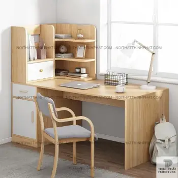Bàn Máy Tính Gỗ Công Nghiệp Có Kệ Sách Đa Tầng – Thiết Kế Gọn... Bàn Máy Tính Gỗ Công Nghiệp Có Kệ Sách Đa Tầng – Thiết Kế Gọn...