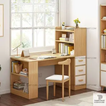 Bàn Máy Tính Kèm Giá Sách & Tủ Lưu Trữ – Thiết Kế Thông Minh, Tiết...
