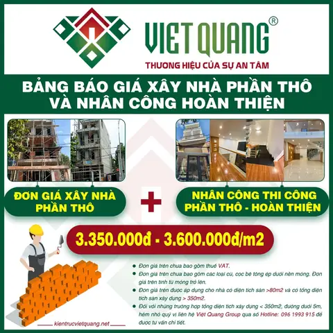 Đơn Giá Xây Dựng Nhà Phần Thô Ở Quận Bình Tân Năm 2025