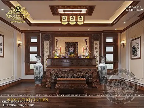 Vẻ Đẹp Trang Nghiêm Của Mẫu Thiết Kế Nội Thất Phòng Thờ Tại Gia Đình Vẻ Đẹp Trang Nghiêm Của Mẫu Thiết Kế Nội Thất Phòng Thờ Tại Gia Đình