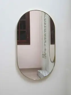 Gương Treo Tường Khung Inox Bo Góc 095