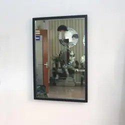 Gương Treo Tường Vành Thép Đen Bo Góc 056