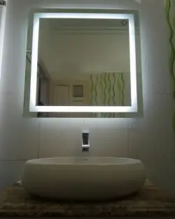 Gương Treo Tường Đèn Led Phun Cát Trong...