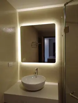 Gương Treo Tường Có Đèn Led Tròn Phun...