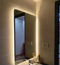 Gương Treo Tường Có Đèn Led Phun Cát...