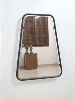 Gương Tròn Vành Thép Trang Điểm Để...