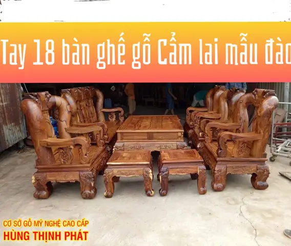 Bàn Ghế Phòng Khách Gỗ Cẩm Lai Tay 18 Bàn Ghế Phòng Khách Gỗ Cẩm Lai Tay 18