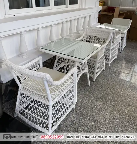 Kích Thước Bàn Ghế Nhựa Giả Mây Mt2a122: