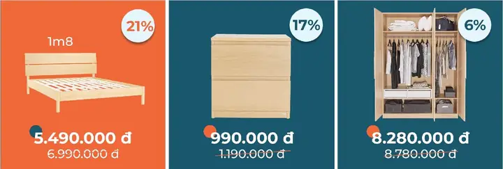 Bộ Nội Thất Đẹp Cho Phòng Ngủ Hiện Đại Dưới 15 Triệu