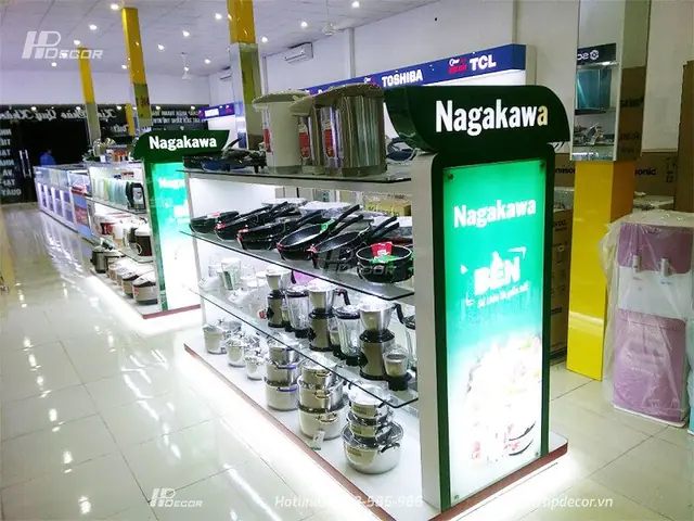 Bố Trí Nội Thất Siêu Thị Điện Máy Hồng Tùng