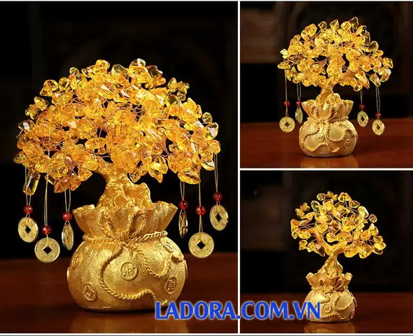 Decor Cây Tiền Vàng Tài Lộc Tại Ladora Shop