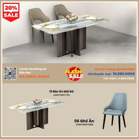 Combo Bộ Phòng Ăn Hiện Đại Ba934