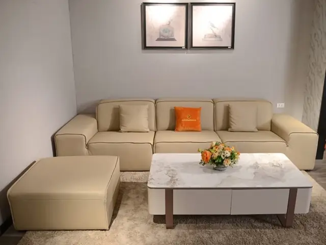 Sofa Băng Phong Cách Ý Da Bò 100% Sfa38-32