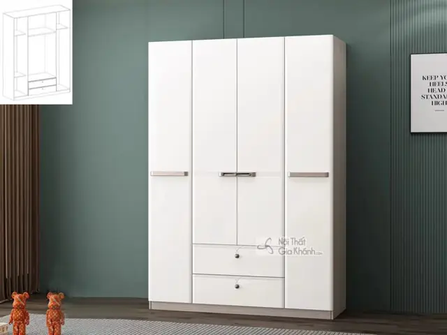 Tủ Áo 4 Cánh 614