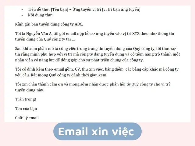 Cách Viết Email Xin Việc Chuyên Nghiệp