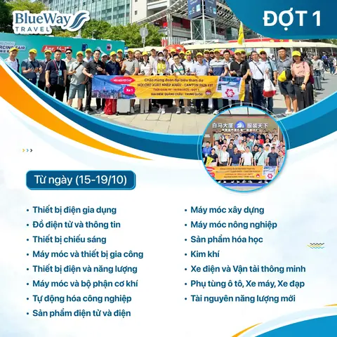 Giai Đoạn 1 (15/10 - 19/10/2025): Máy Móc – Thiết Bị Công Nghiệp, Điện Tử