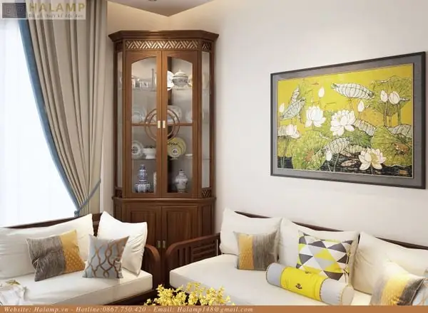 Tủ Góc Phòng Khách Đẹp Halamp Tt012 Tủ Trưng Bầy Đồ Trang Trí