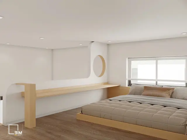 Thiết Kế Nội Thất Phòng Ngủ Cho Căn Hộ Gác Lửng