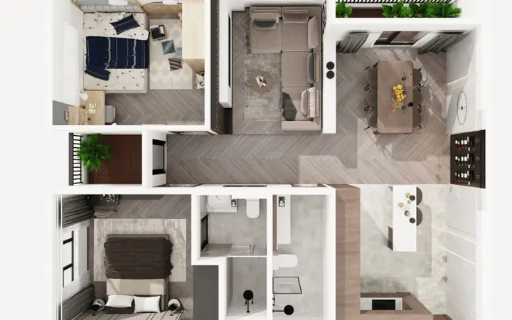 Bản Vẽ Bố Trí Mặt Bằng Chung Cư 89m2