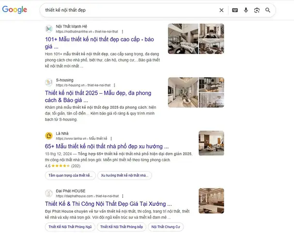 Seo Các Từ Khóa Chuyển Đổi Ngành Thiết Kế Nội Thất Uy Tín