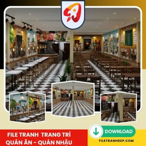 File 3d Nội Thất Nhà Hàng Vintage: Nâng Tầm Không Gian & Trải Nghiệm Khách Hàng