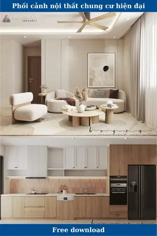 009 Phối Cảnh Nội Thất Chung Cư Hiện Đại File Sketchup
