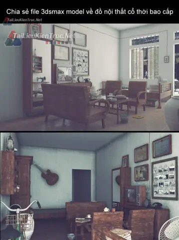 Chia Sẻ File 3dsmax Model Về Đồ Nội Thất Cổ Thời Bao Cấp