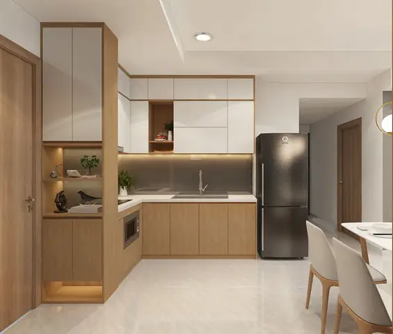 Thiết Kế Phòng Bếp Chung Cư 2 Hoặc 3 Phòng Ngủ