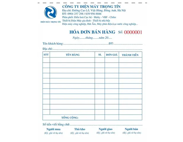 Đặt In Hóa Đơn Bán Lẻ Giá Rẻ, Mọi Số Lượng Tại Xưởng In Trí Phát
