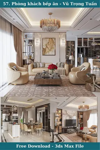 57. Thiết Kế Nội Thất Phòng Khách Bếp Của Vũ Trọng Tuấn File 3ds Max Miễn Phí 57. Thiết Kế Nội Thất Phòng Khách Bếp Của Vũ Trọng Tuấn File 3ds Max Miễn Phí
