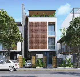Thư Viện 3dsmax Phối Cảnh Công Trình Nhà Phố 3 Tầng Phong Cách Hiện Đại 038
