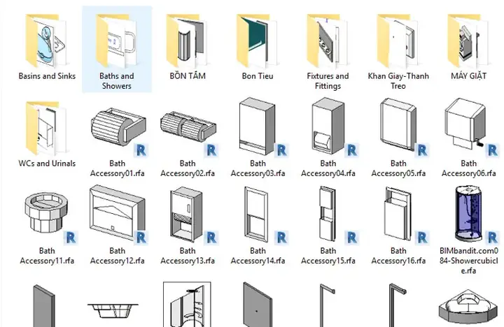 Thư Viện Thiết Bị Vệ Sinh Trong Sketchup, Revit Có Gì?