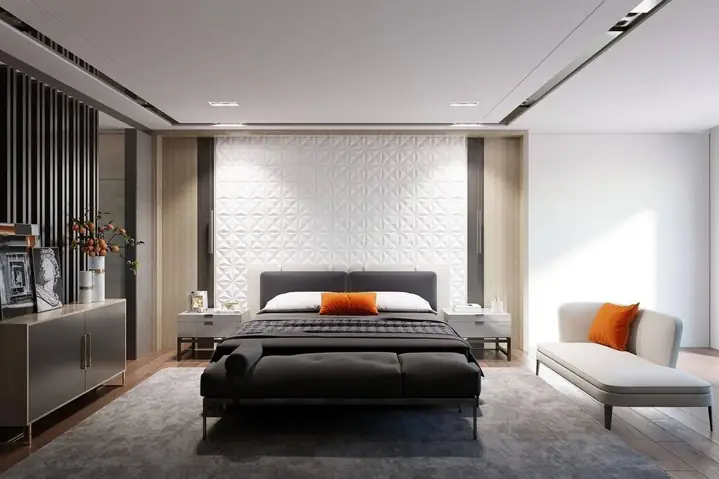 Gạch 3d Màu Trắng Ốp Tường, Trang Trí Phòng Ngủ Gạch 3d Màu Trắng Ốp Tường, Trang Trí Phòng Ngủ