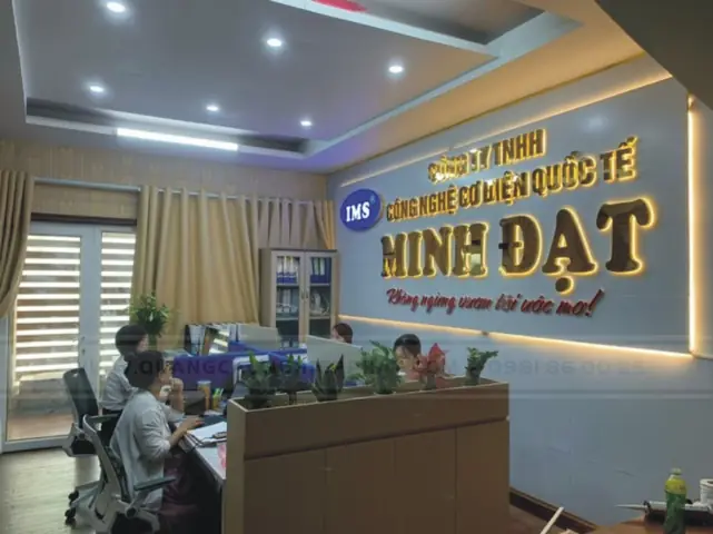 Làm Logo Backrop Văn Phòng, Logo Mica Dán Tường Mới Nhất 2025
