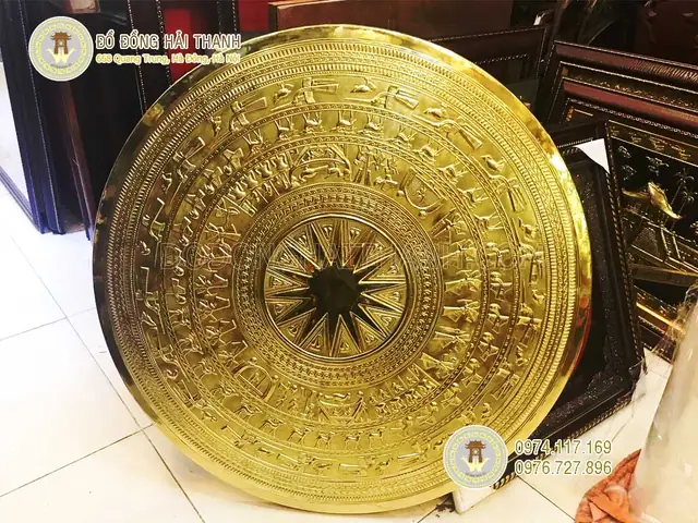Sản Phẩm Mặt Trống Đồng Đông Sơn Mạ Vàng Trang Trí Nội Thất Sản Phẩm Mặt Trống Đồng Đông Sơn Mạ Vàng Trang Trí Nội Thất